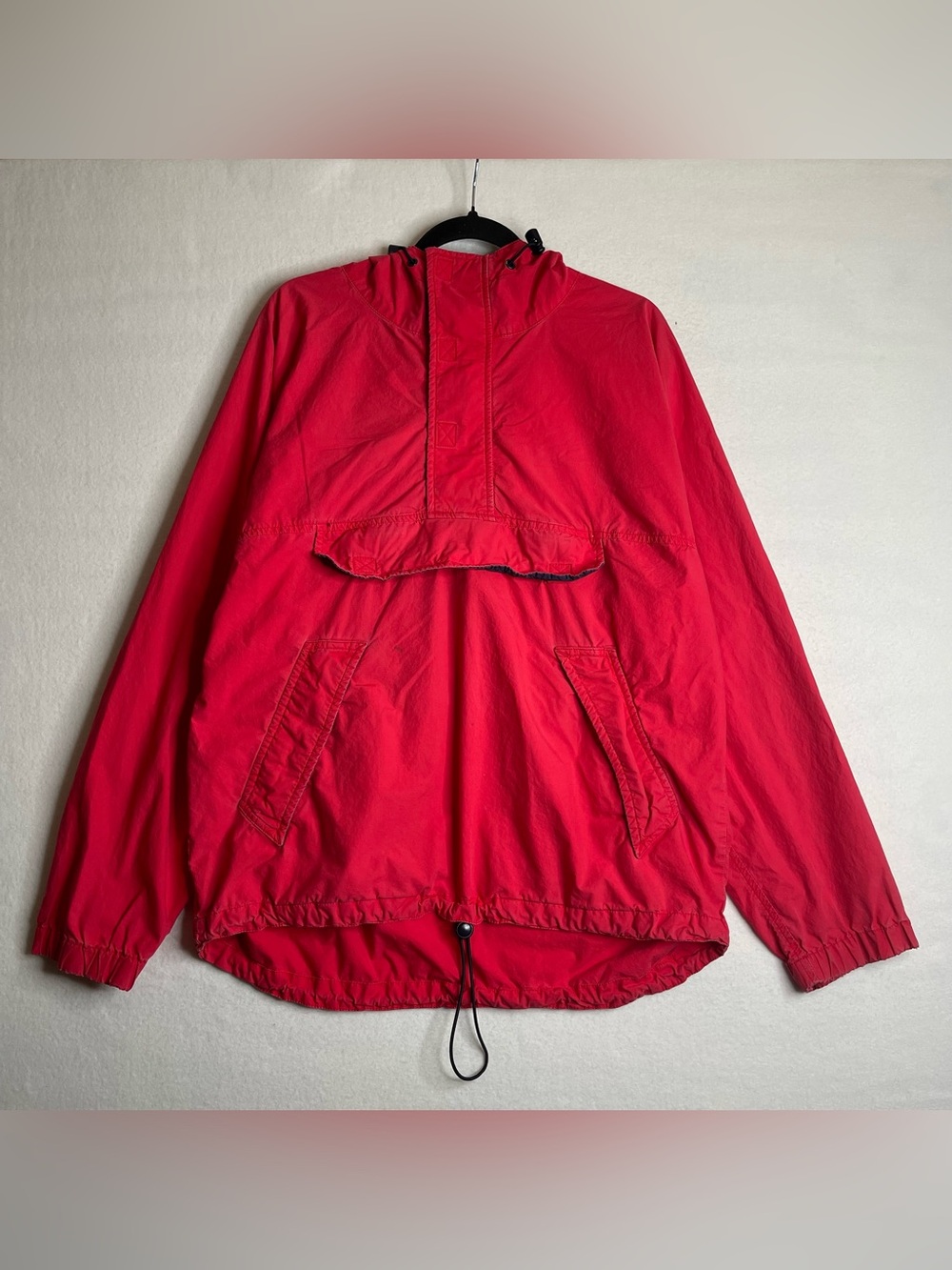 Gap Hooded Windbreaker Pullover Jacket Coat Men's Size S Red Hiking Outdoors